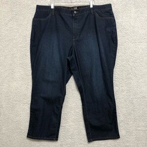 Catherines Secret Slimmer Synergy Dark Wash Jeans Size 26WP Plus